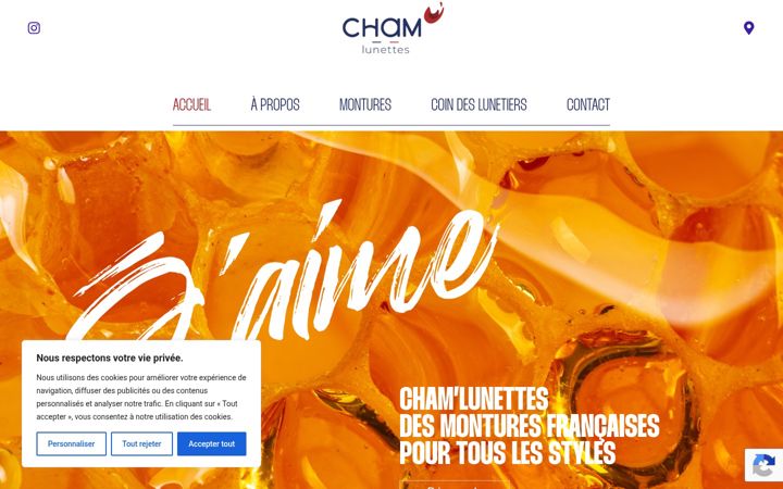 Skjermbilde av chamlunettes.fr