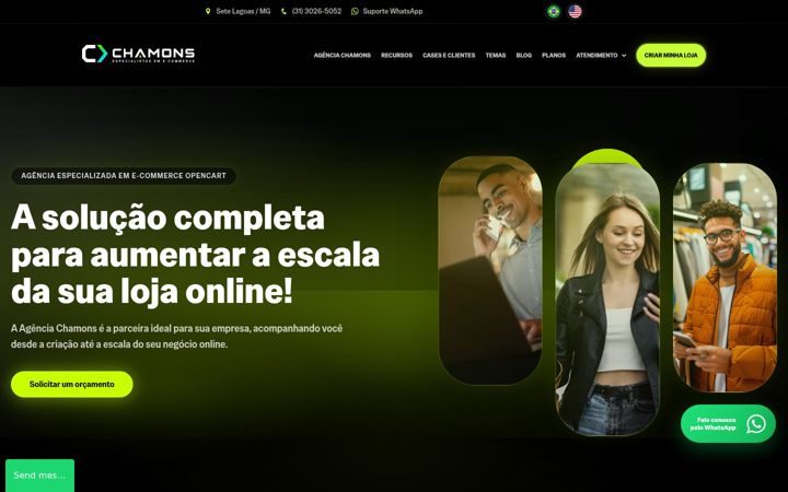 Captura de ecrã de chamons.com.br