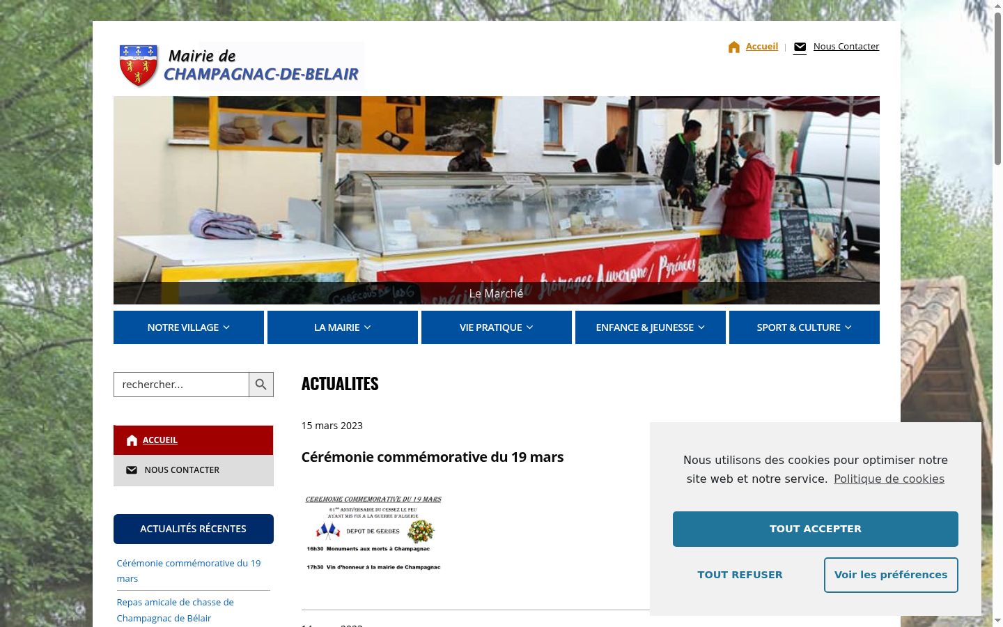 Screenshot des Einwilligungsbanners vor jeglicher Interaktion