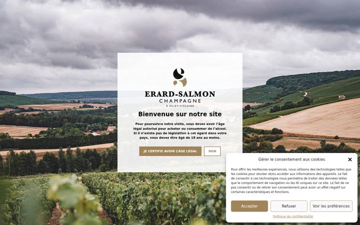 Skjermbilde av champagne-erardsalmon.fr