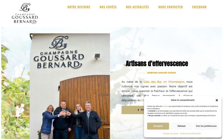 Skjermbilde av champagne-goussard-bernard.fr