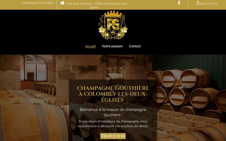 Skjermbilde av champagne-gouthiere.fr