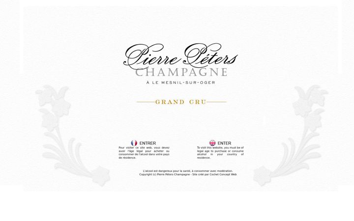 Screenshot of champagne-peters.com