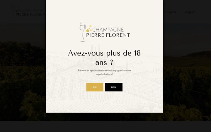 Kuvakaappaus sivustosta champagne-pierre-florent.fr