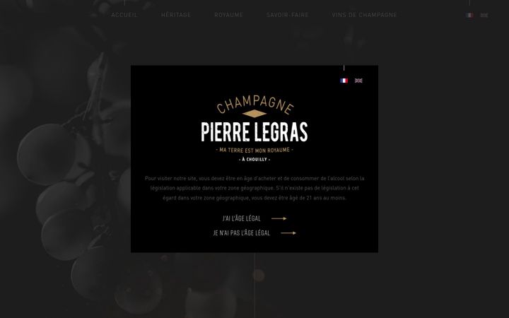 Screenshot of champagne-pierre-legras.com