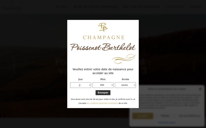 Kuvakaappaus sivustosta champagne-poissenot-berthelot.fr