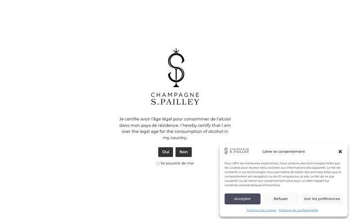 Kuvakaappaus sivustosta champagne-spailley.fr