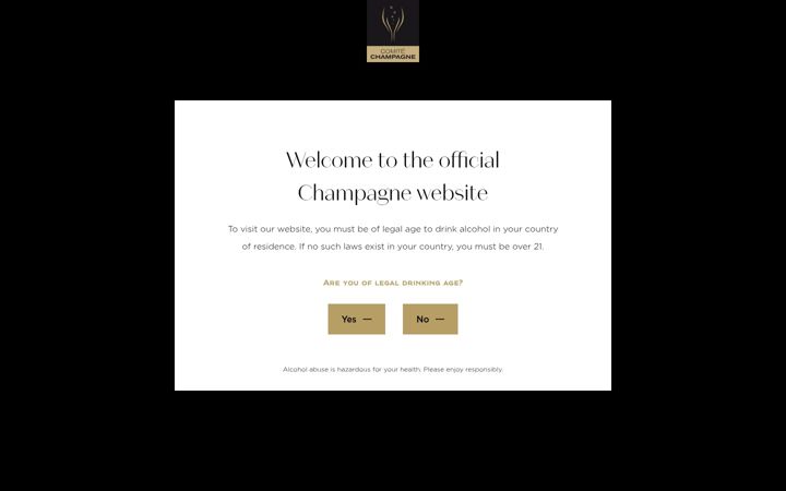 Screenshot of champagne.fr