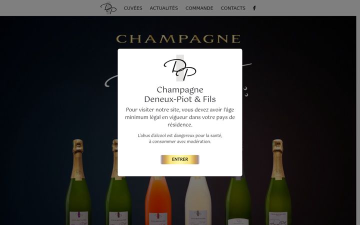 Skjámynd af champagnedeneuxpiot.fr