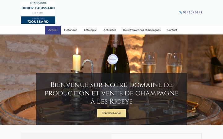 Screenshot of champagnedidiergoussard.com