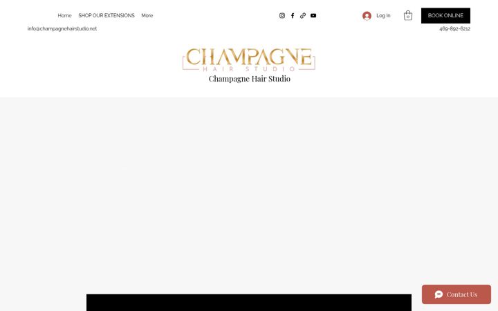 Screenshot of champagnehairstudio.net
