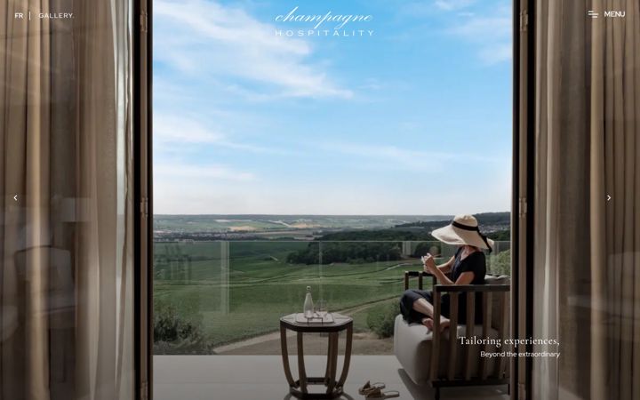 Screenshot of champagnehospitality.com
