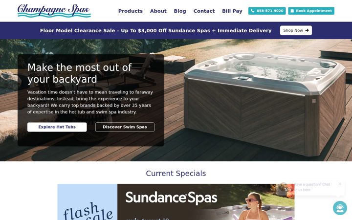 Screenshot of champagnespas.com