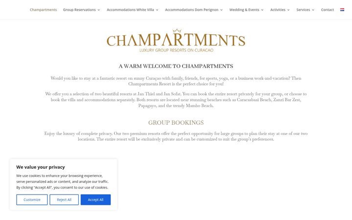 Ekraanipilt saidist champartments.nl
