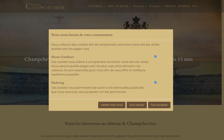 Skjámynd af champchevrier.fr