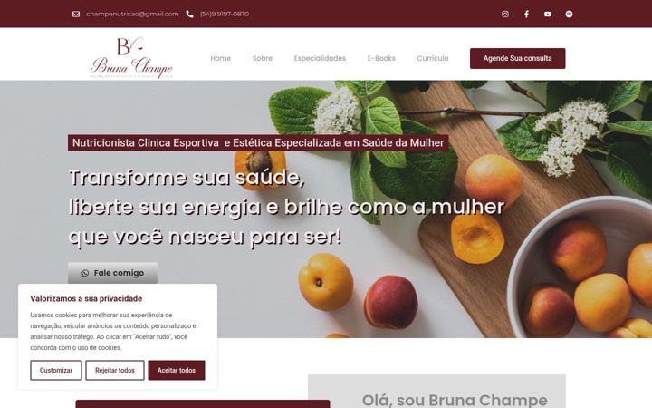 Captura de ecrã de champenutricao.com.br
