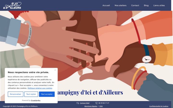 Skjámynd af champignydicietdailleurs.fr