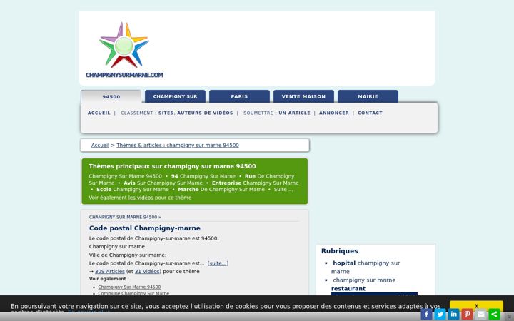 Screenshot of champignysurmarne.com