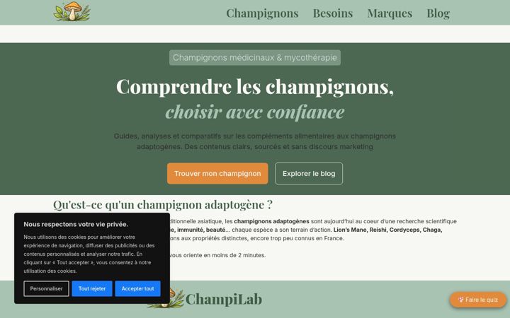 Screenshot of champilab.com