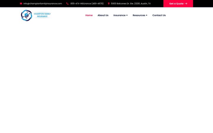 Screenshot of championfamilyinsurance.com