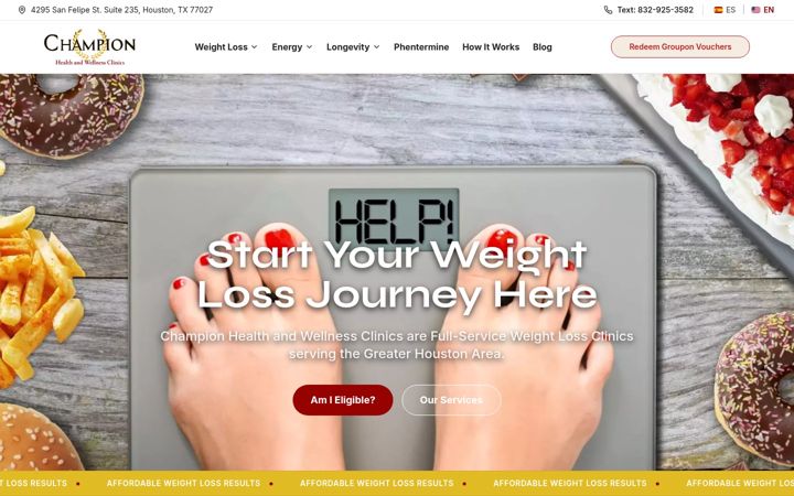 Screenshot of championhealthandwellness.com