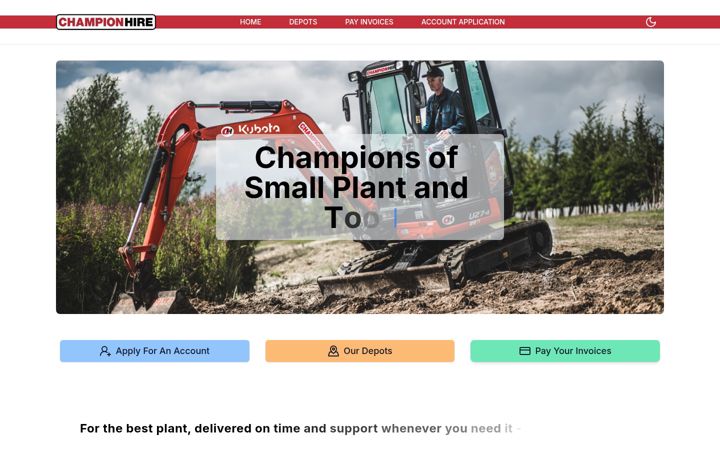 Screenshot of championhire.com