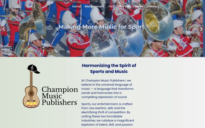 Screenshot of championmusicpublishers.com