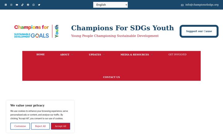 Snímek obrazovky champions4sdgs.org