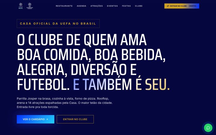 Captura de ecrã de championsexperience.com.br