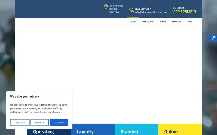 Screenshot of championslaundry.com