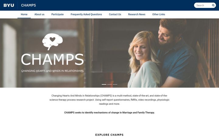 Screenshot von champs.byu.edu