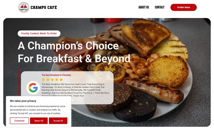 Screenshot von champscafe.co.uk