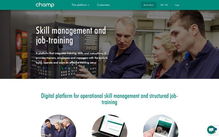 Screenshot of champtraining.com