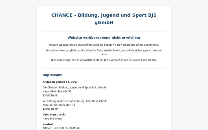 Screenshot of chance-berlin.com