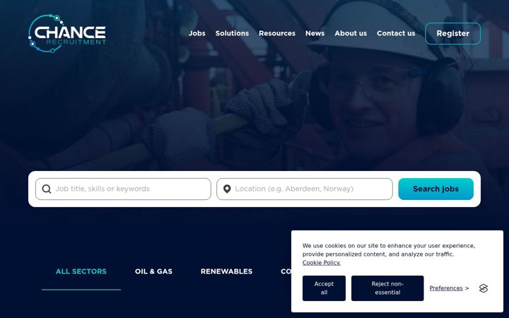 Screenshot von chance-recruitment.co.uk