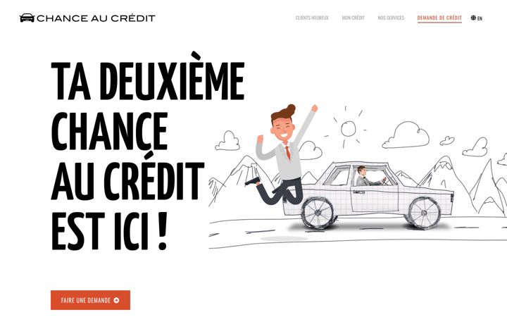 Captura de pantalla de chanceaucredit.ca