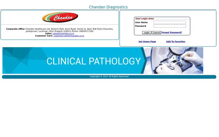 Screenshot of chandanlims.com