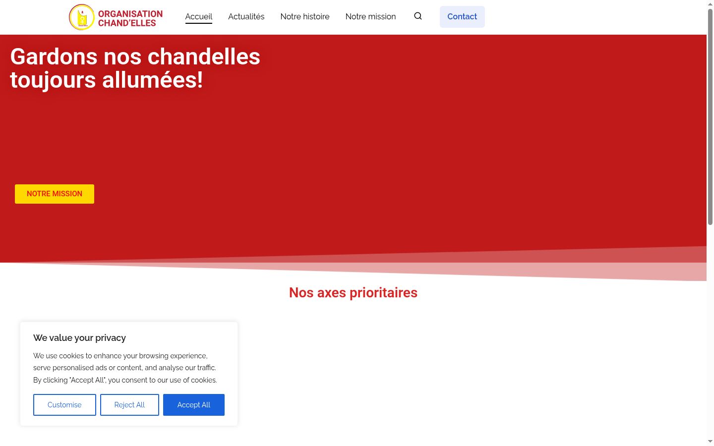 Screenshot tal-banner tal-kunsens muri qabel kwalunkwe interazzjoni