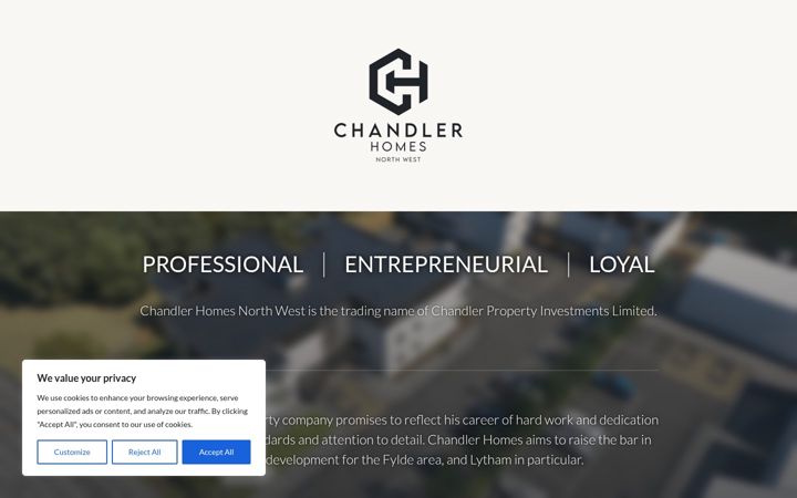 Screenshot von chandlerhomesnw.co.uk