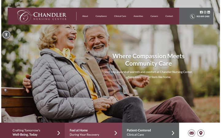 Screenshot of chandlernursingcenter.com