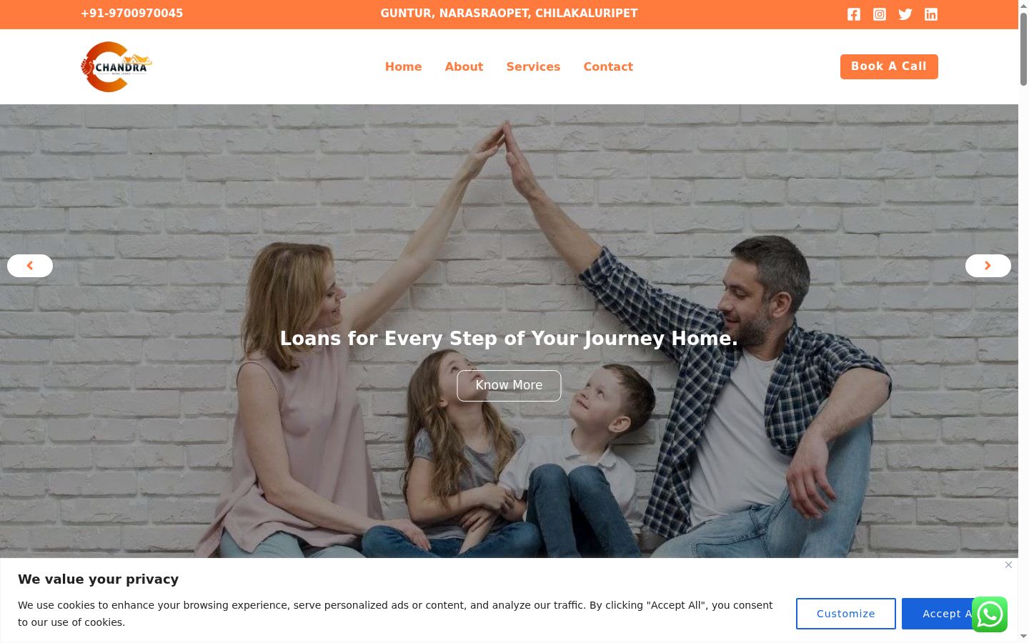 Screenshot of the consent banner shown before any interaction