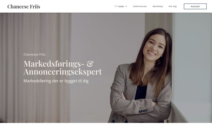 Snímek obrazovky chaneesefriis.dk
