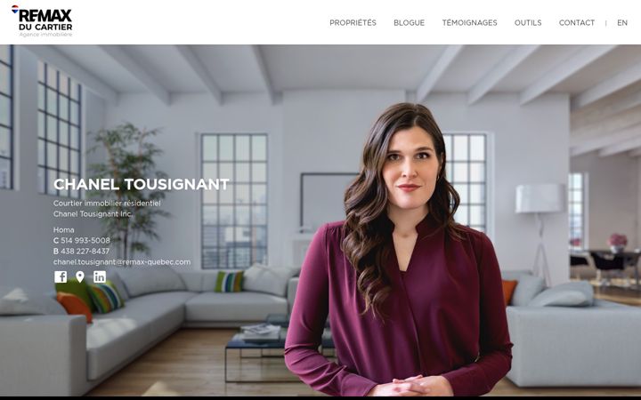 Screenshot of chaneltousignant.com