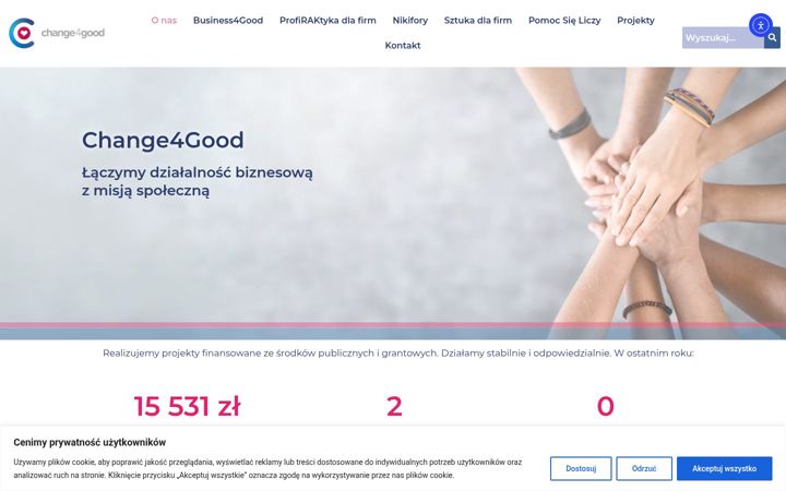 Screenshot ta' change4good.pl