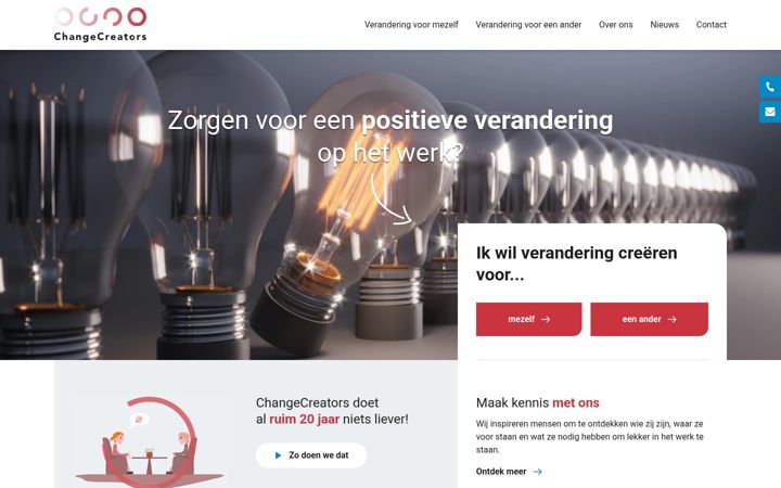 Zrzut ekranu changecreators.nl