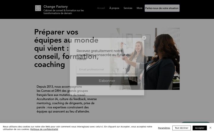 Skjámynd af changefactory.fr