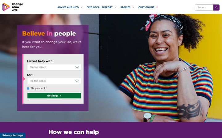 Screenshot of changegrowlive.org