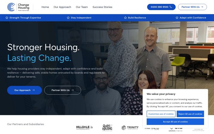 Zrzut ekranu changehousing.co.uk