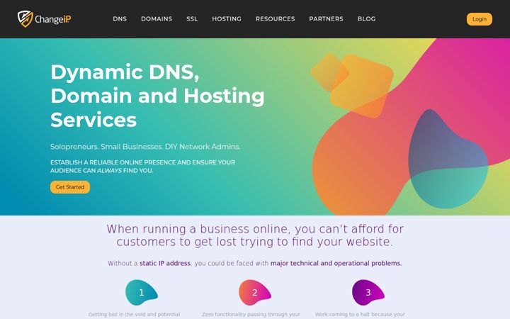 Screenshot of changeip.com