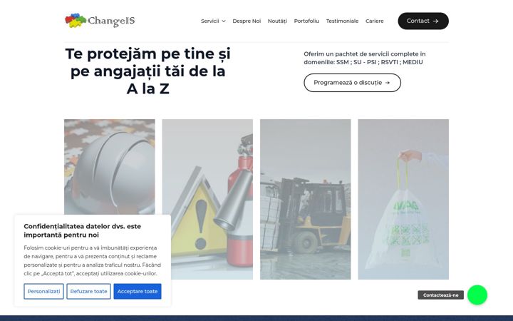Captura de pantalla de changeis.ro